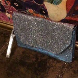 Metallic shimmery clutch